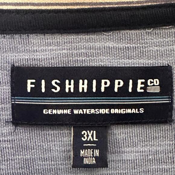 Fish‎ Hippie Rutland  1/4 Zip Heather Pullover Light Blue Size 3XL - Picture 5 of 6
